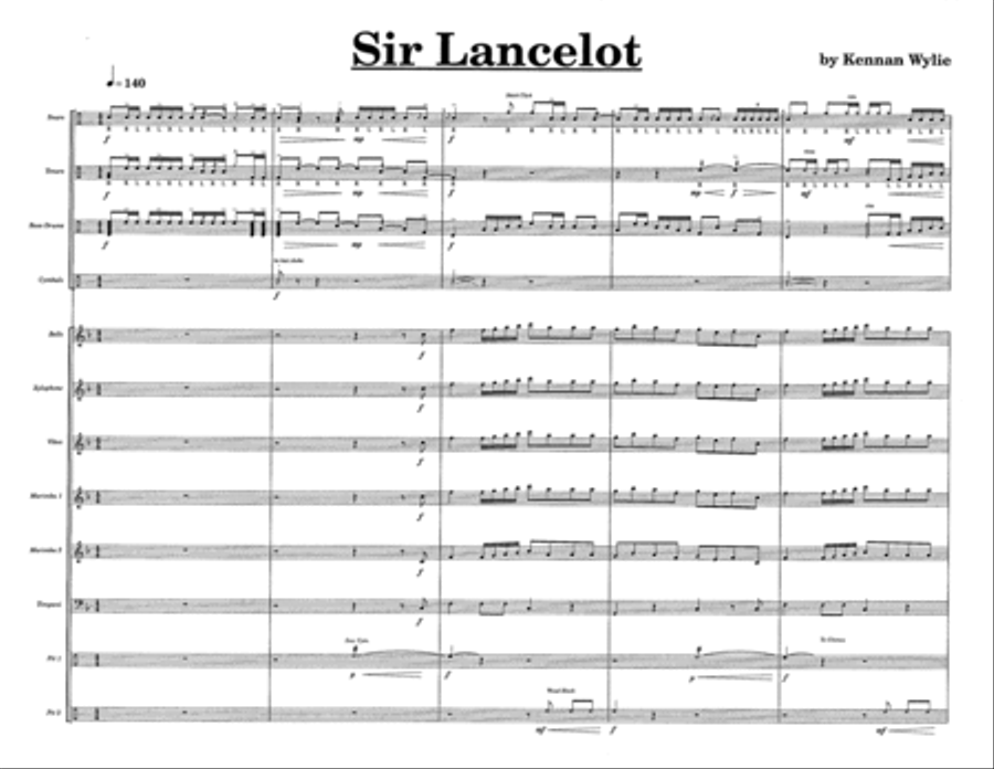 Sir Lancelot w/Tutor Tracks Percussion Ensemble scores gallery preview page 3