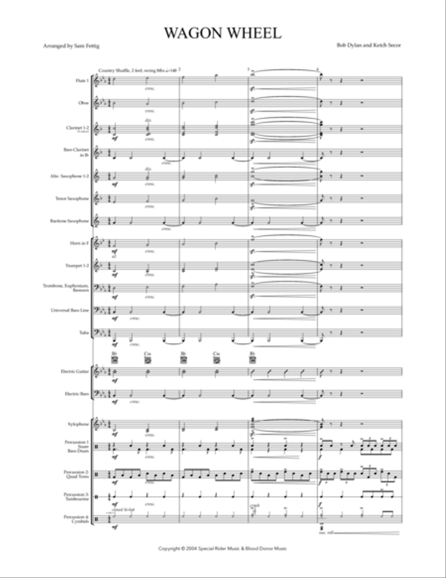 Wagon Wheel Marching Band scores gallery preview page 2