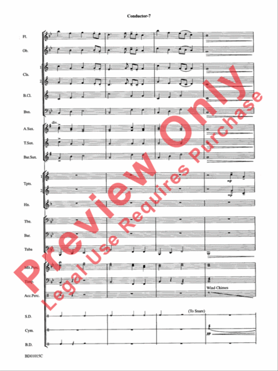 Ash Lawn Echoes (An Overture for Band) Concert Band scores gallery preview page 10