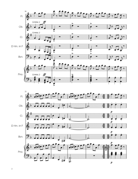 Carol of the Bells - Woodwind Quintet w/ Piano image number null