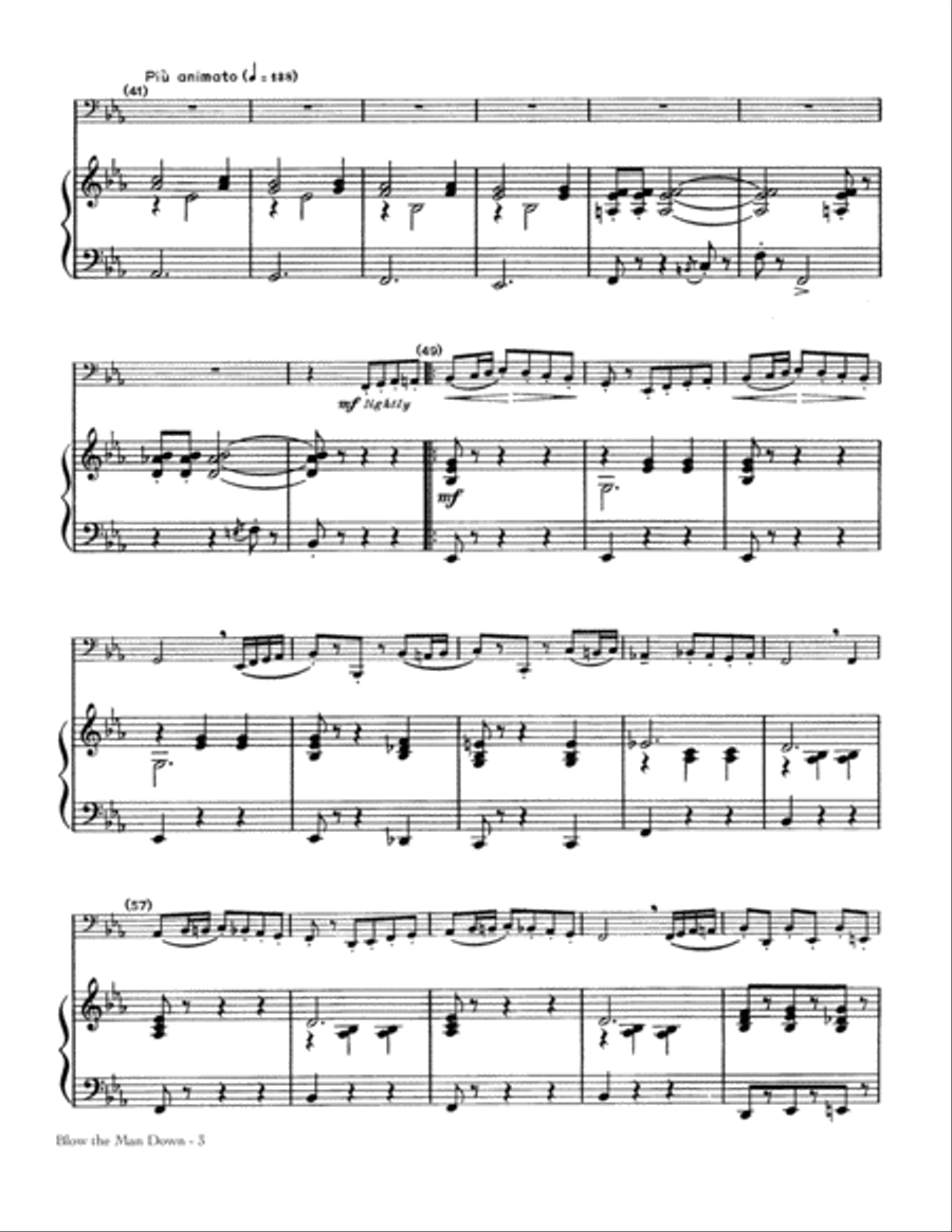Blow The Man Down (Sea Shanty And Variations) School and Community scores gallery preview page 3
