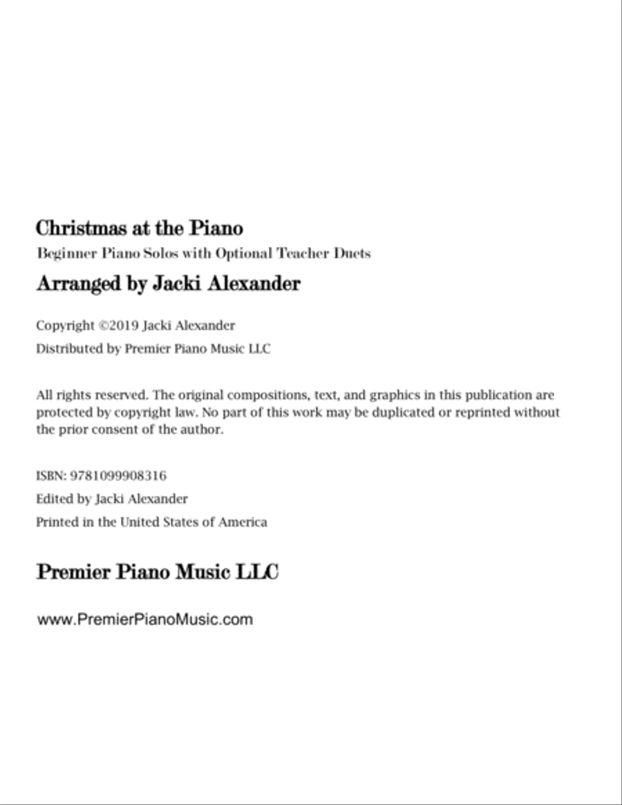 Christmas at the Piano with Teacher Duets Piano Method scores gallery preview page 3