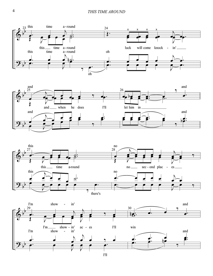 This Time Around 4-Part scores gallery preview page 5