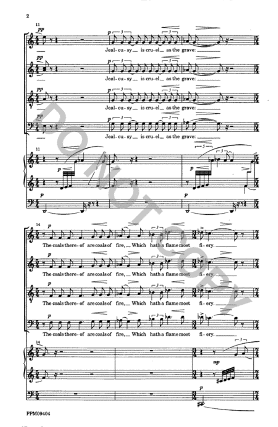 Set Me As a Seal upon Thine Heart 4-Part scores gallery preview page 3