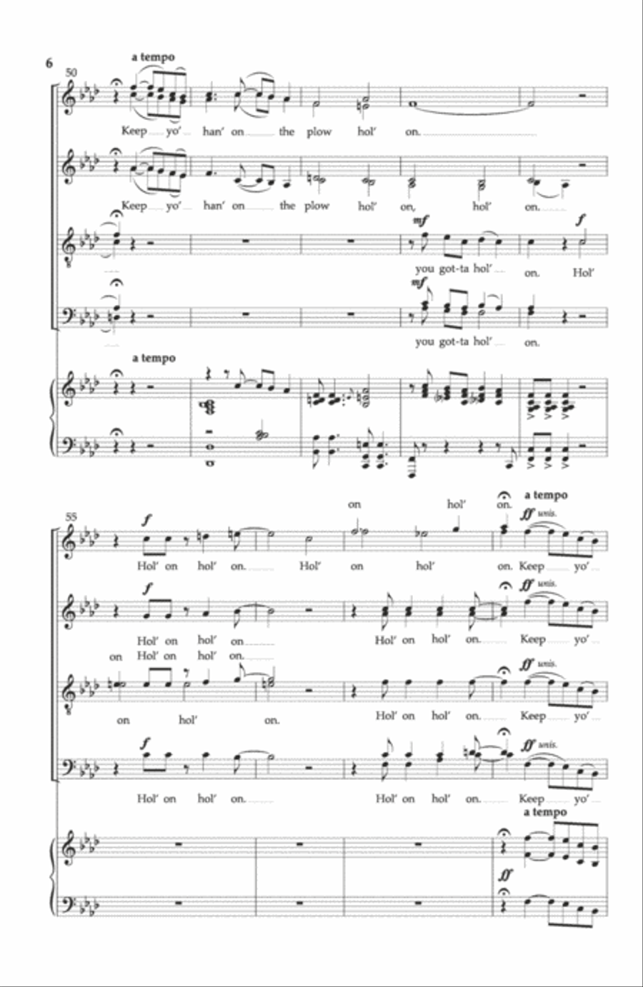 Hold On! 4-Part scores gallery preview page 5