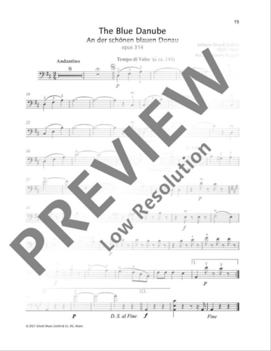 The Blue Danube Piano Accompaniment scores gallery preview page 4
