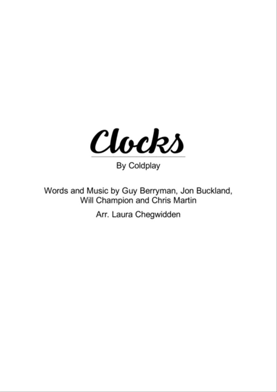 Clocks String Quartet scores gallery preview page 1