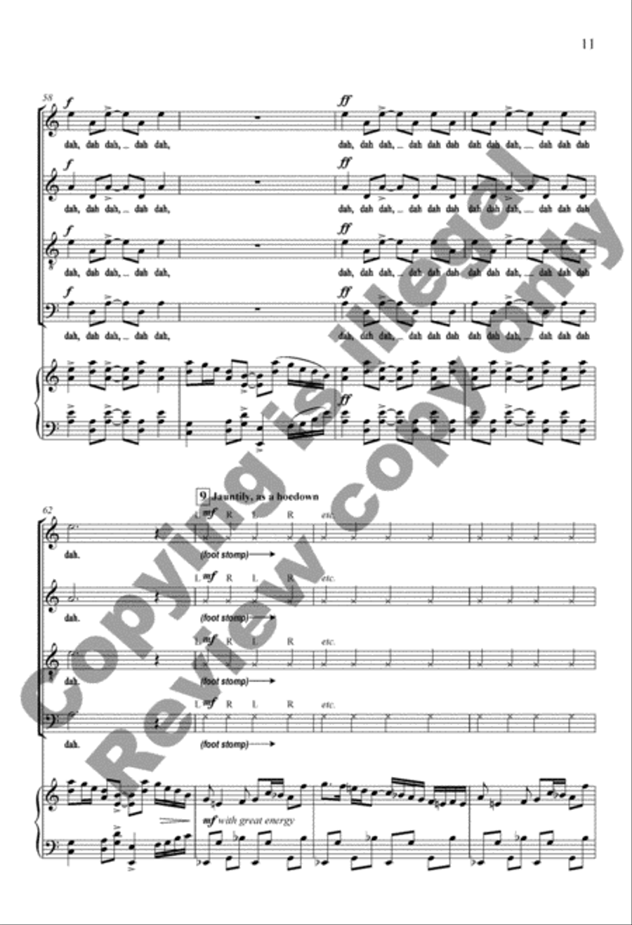 A Hoopla (Choral Score) 4-Part scores gallery preview page 11