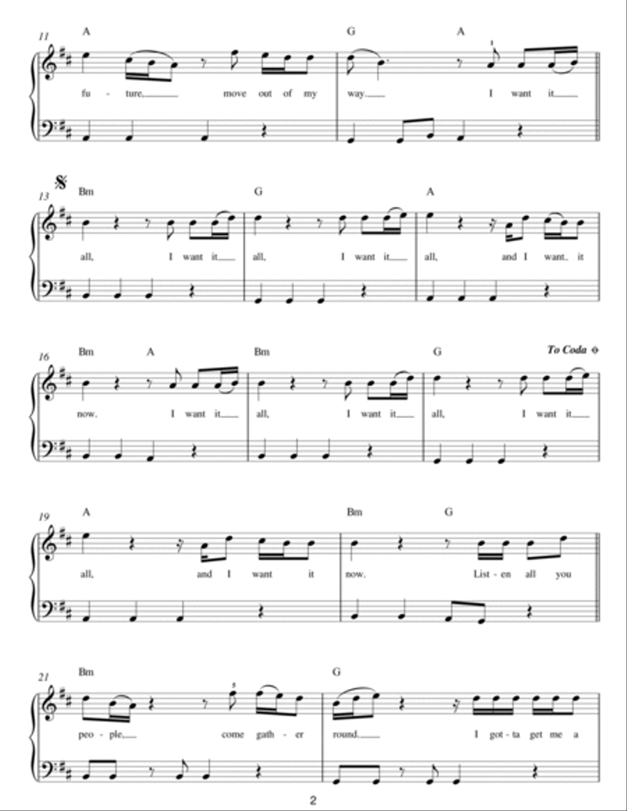 I Want It All Voice scores gallery preview page 2