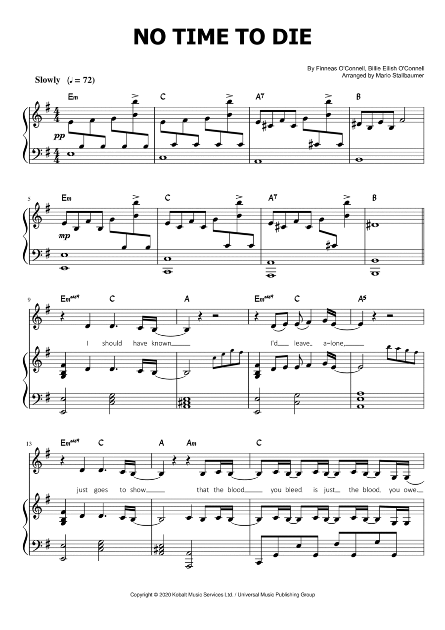 No Time To Die Voice scores gallery preview page 1