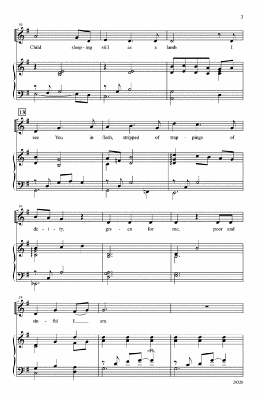 I Come to the Stable (A Christmas Communion Anthem) 4-Part scores gallery preview page 3