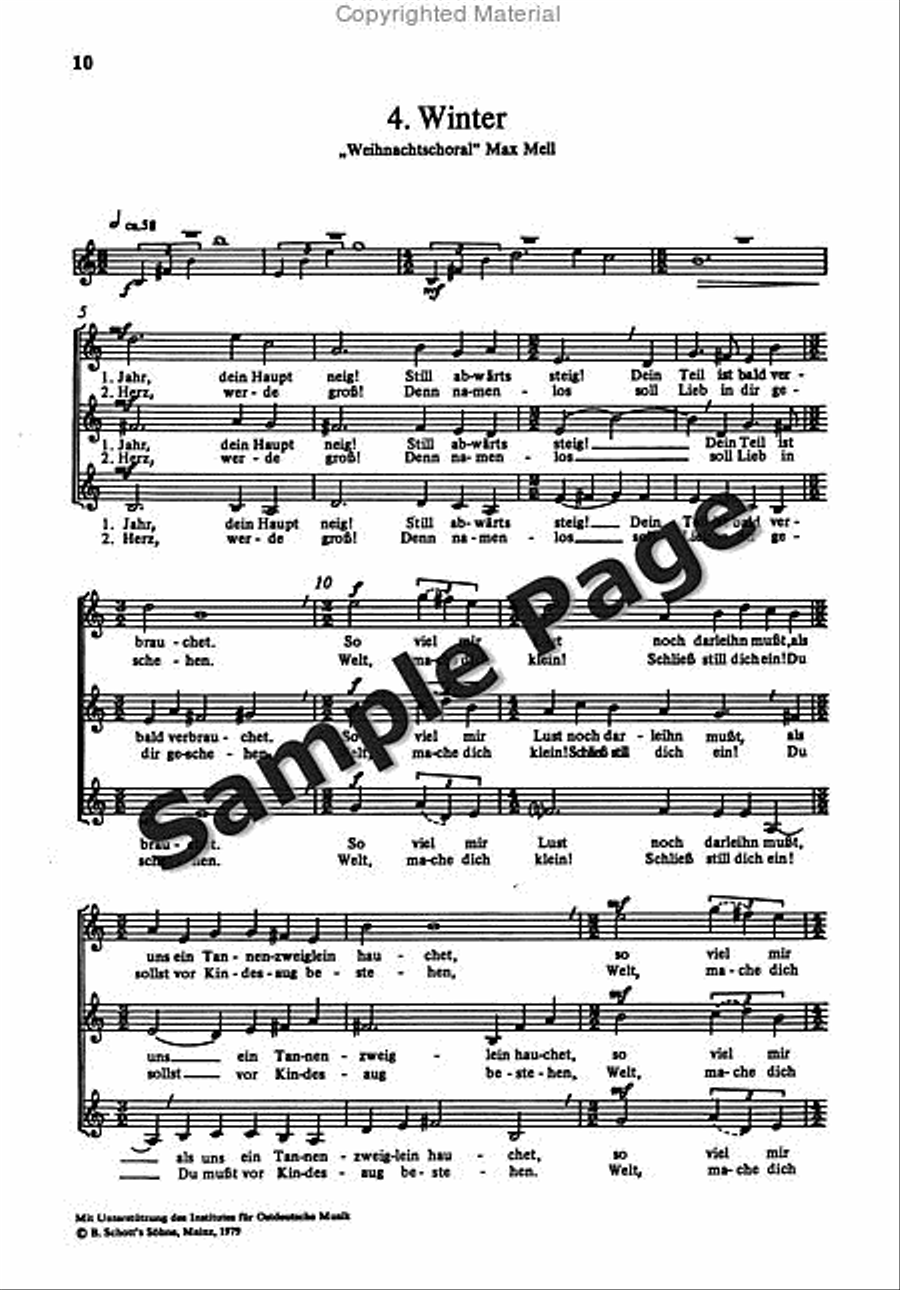 Kleinen Jahreszeiten Ch Score