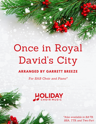 Book cover for Once in Royal David's City (SAB)