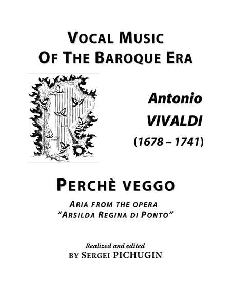 VIVALDI Antonio: Perchè veggo, aria from the opera "Arsilda Regina di Ponto", arranged for Voice an image number null