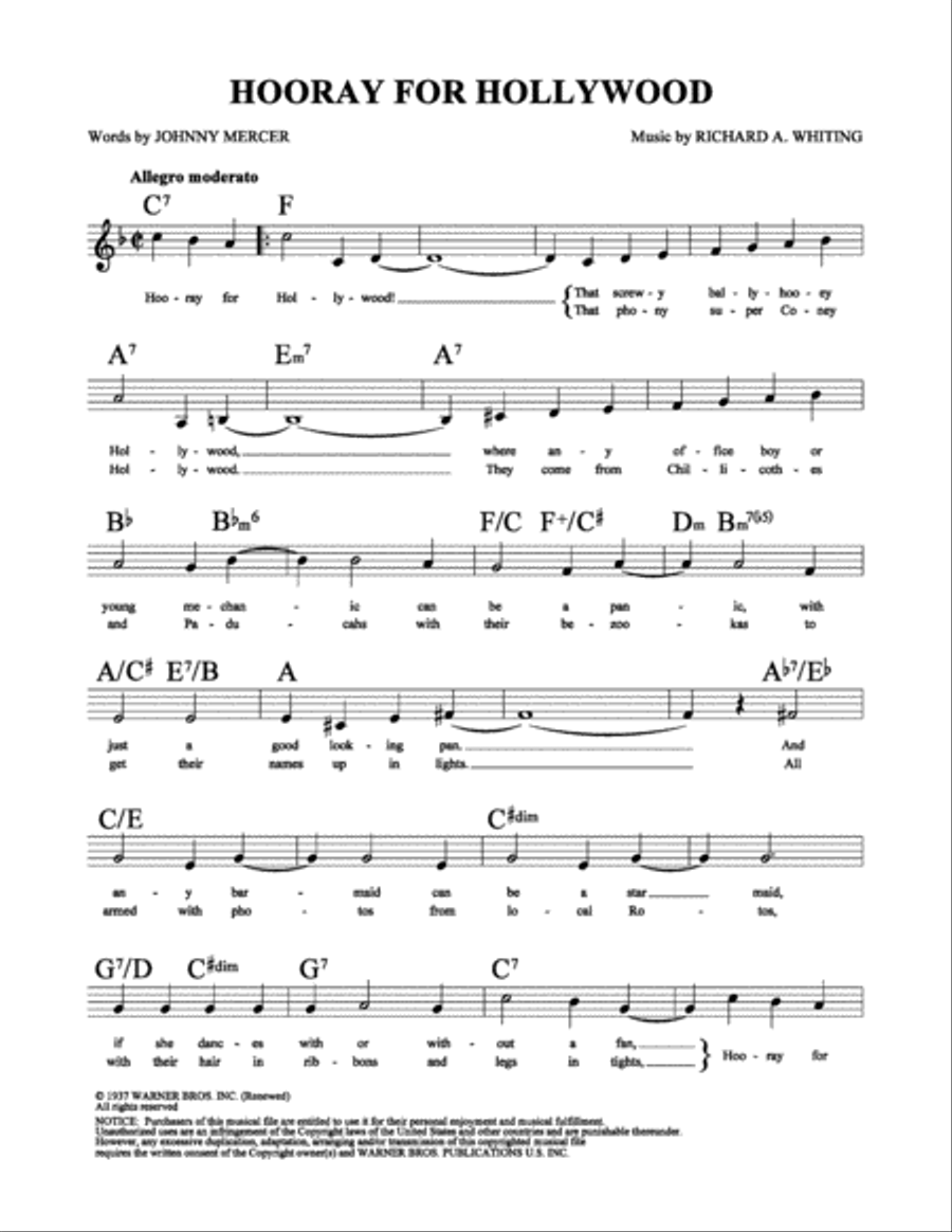 Hooray for Hollywood School and Community scores gallery preview page 1
