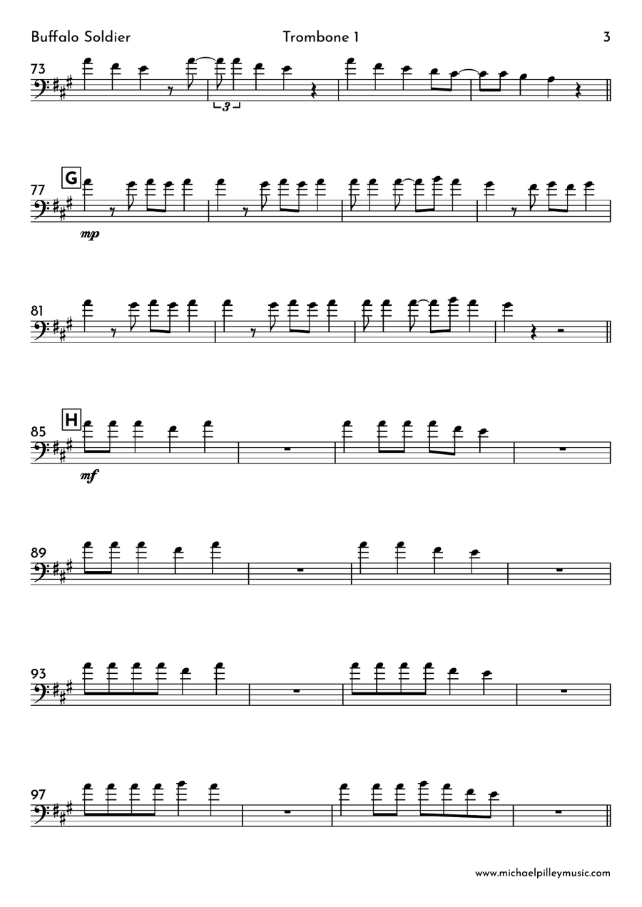 Buffalo Soldier Brass Ensemble scores gallery preview page 4