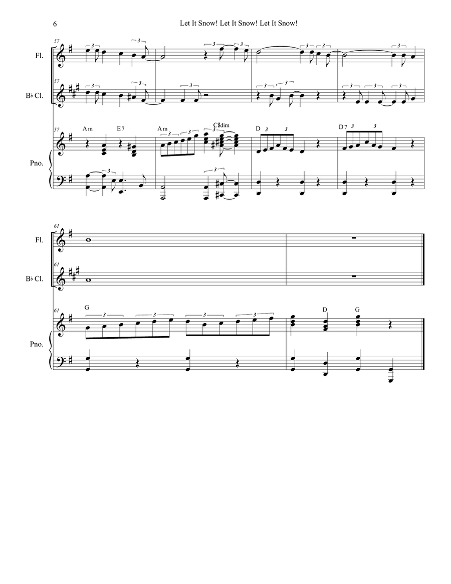Let It Snow! Let It Snow! Let It Snow! Woodwind Duet scores gallery preview page 6