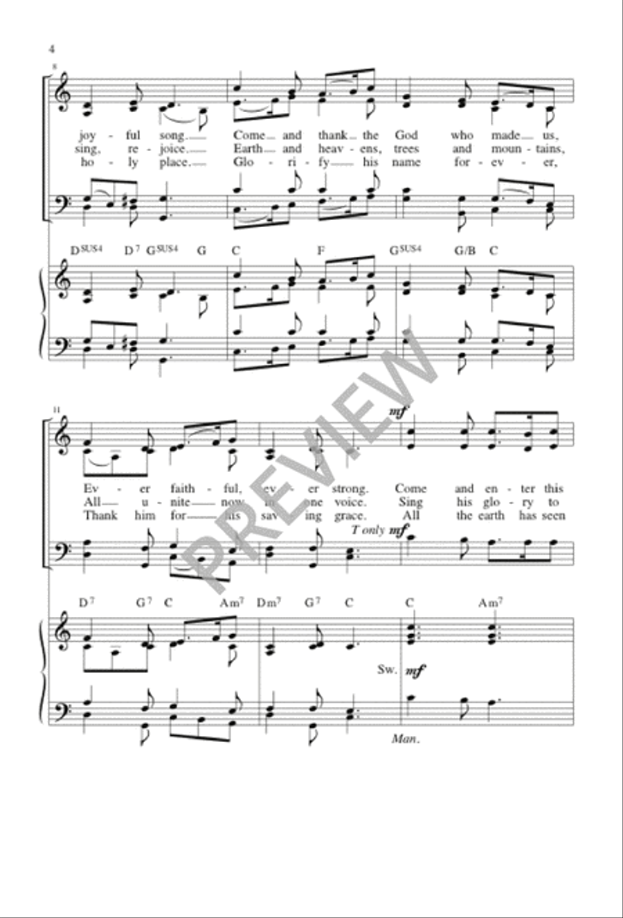 Come and Praise Come and Praise 4-Part scores gallery preview page 4