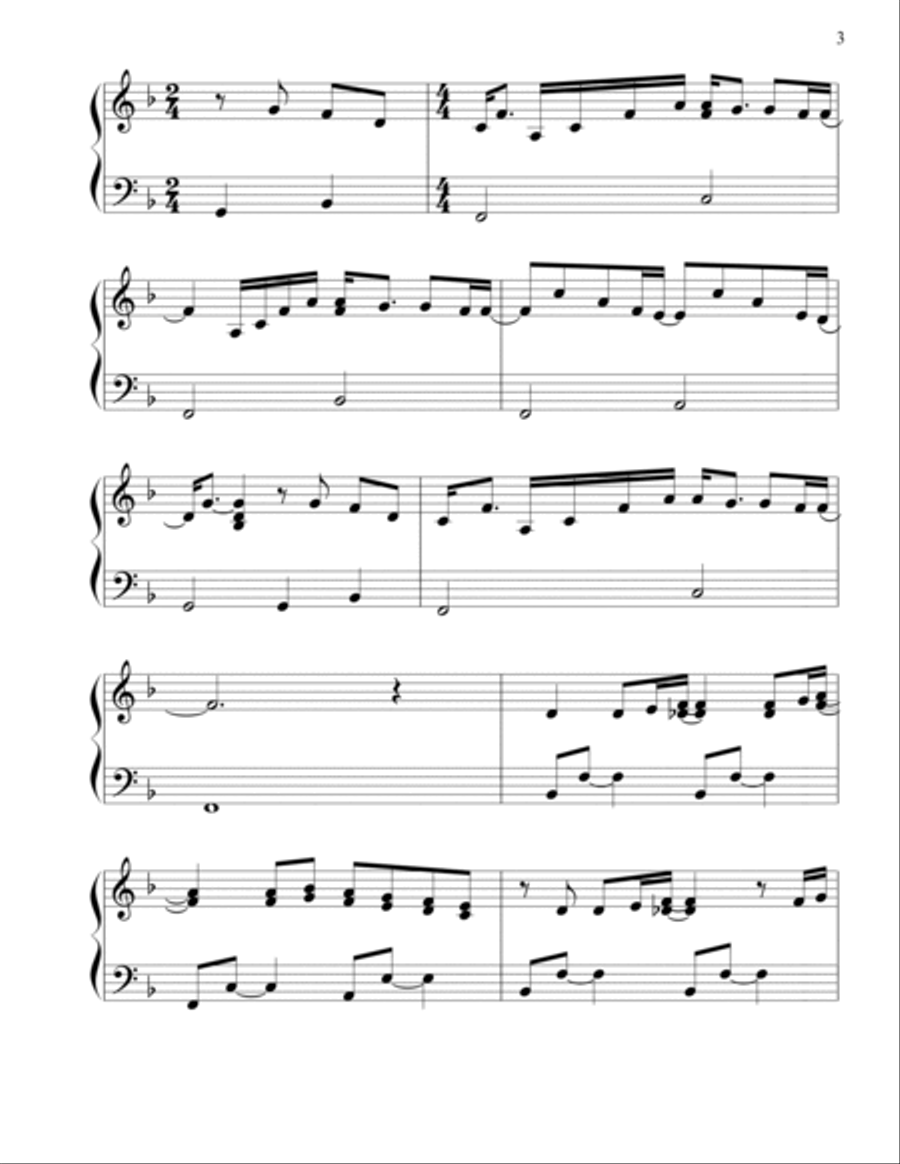 Slipping Through My Fingers Piano Solo scores gallery preview page 3