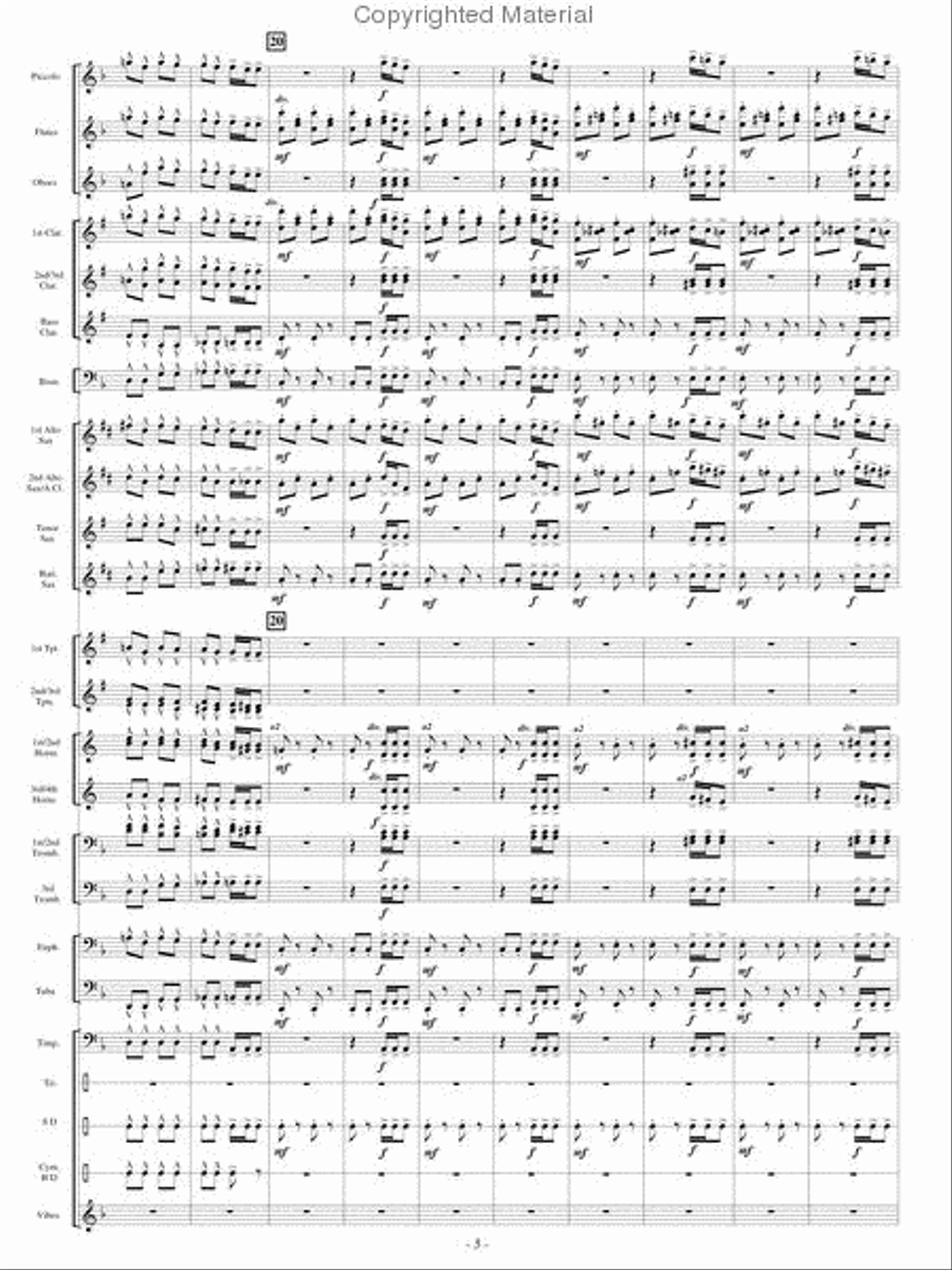 Festive Dance from Faust Concert Band scores gallery preview page 4