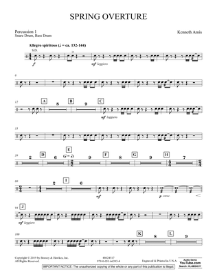 Spring Overture - Percussion 1