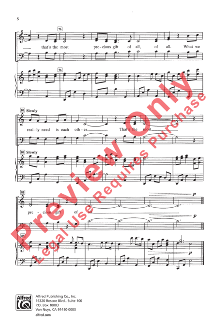 The Most Precious Gift 3-Part scores gallery preview page 8
