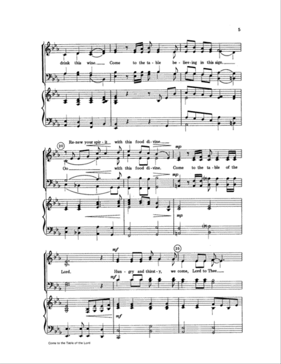 Come to the Table of the Lord Choir scores gallery preview page 5