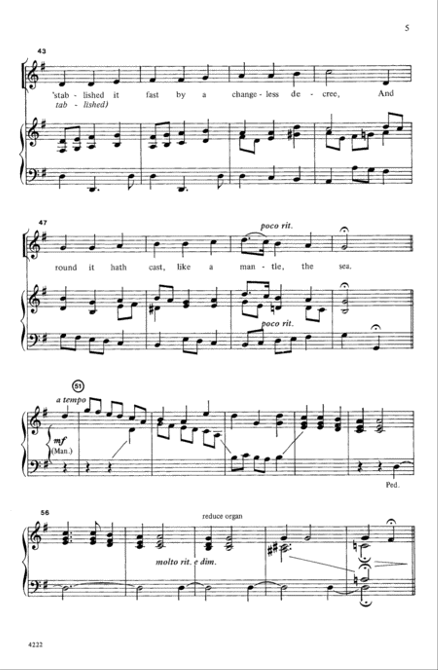 O Worship the King O Worship the King 4-Part scores gallery preview page 5