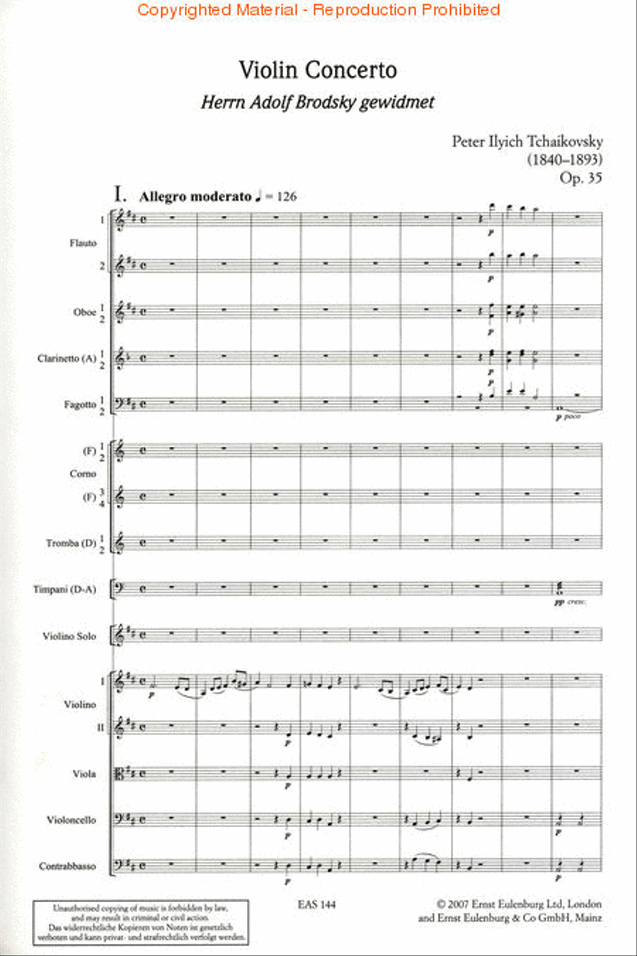 Violin Concerto in D Major Op. 35 CW 54 Orchestra scores gallery preview page 2