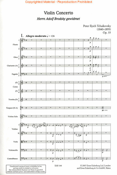 Violin Concerto in D Major Op. 35 CW 54 image number null