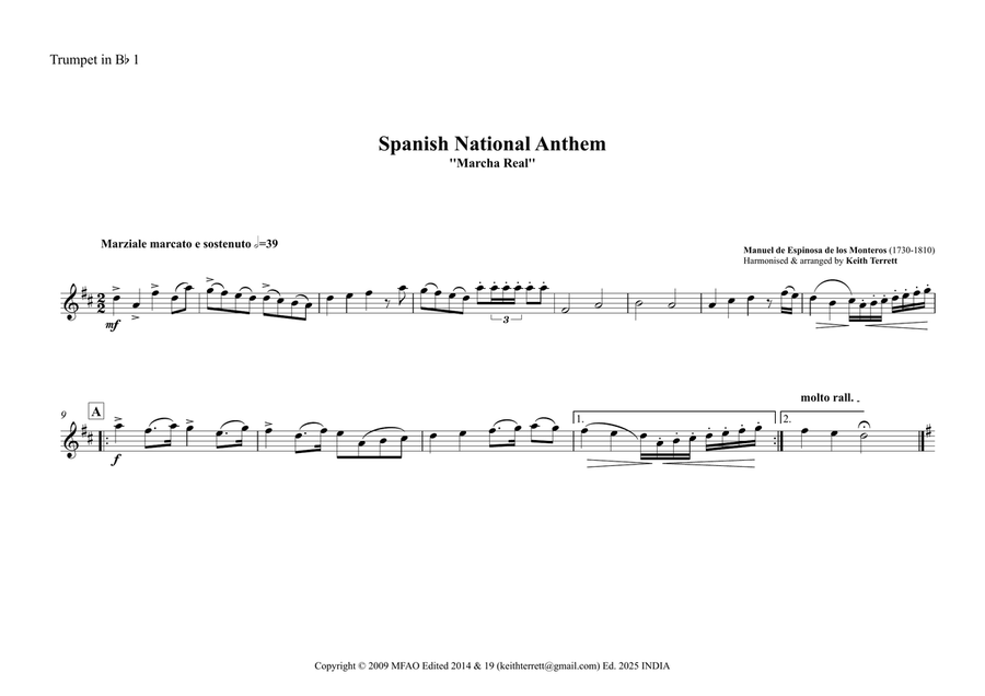 Spanish National Anthem for Brass Quintet (Short version) Spanish National Anthem for Brass Quintet (Short version) Brass Quintet scores gallery preview page 5