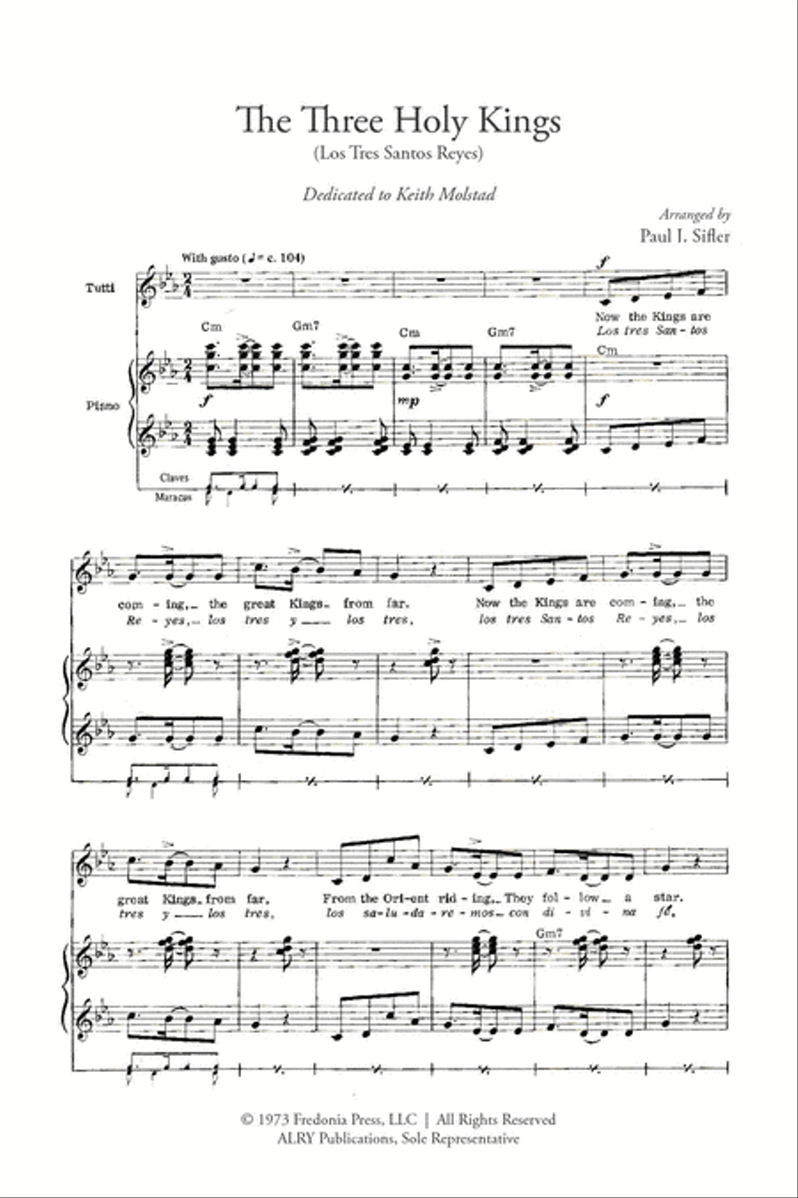 The Three Holy Kings for Women's Choir (SA) and Piano SA scores gallery preview page 2