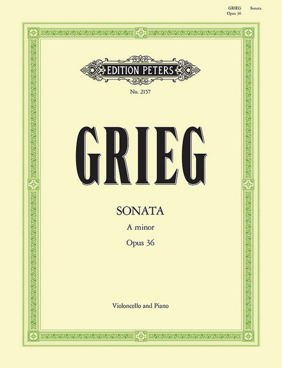 Sonata, Op. 36 in A Minor - Cello and Piano Piano Accompaniment scores gallery preview page 1