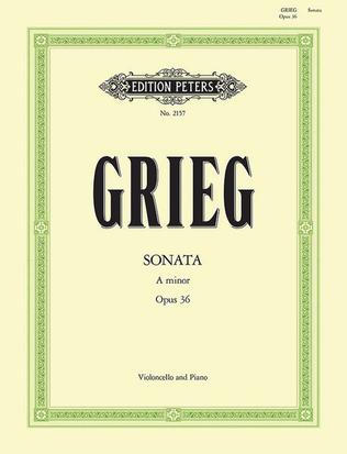 Book cover for Sonata, Op. 36 in A Minor - Cello and Piano