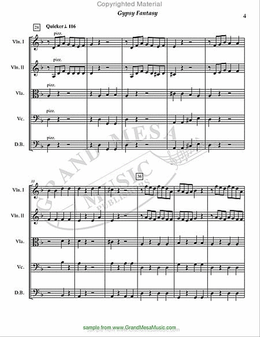 Gypsy Fantasy Gypsy Fantasy String Orchestra scores gallery preview page 5