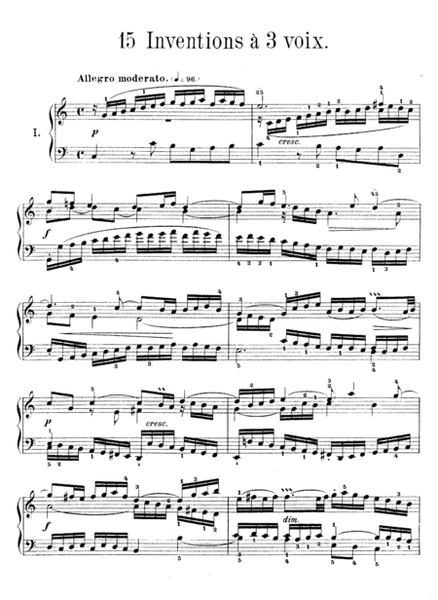 J.S Bach-Sinfonia 1 in C Major, BWV 787(Original Version) image number null