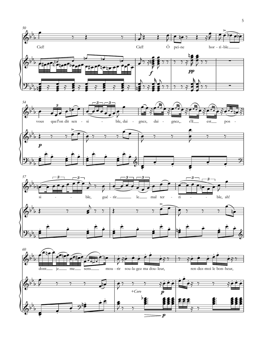 En proie à la tristesse from Le comte Ory - Comtesse Adèle-only Solo Audition/Recital Cut Soprano Voice scores gallery preview page 5
