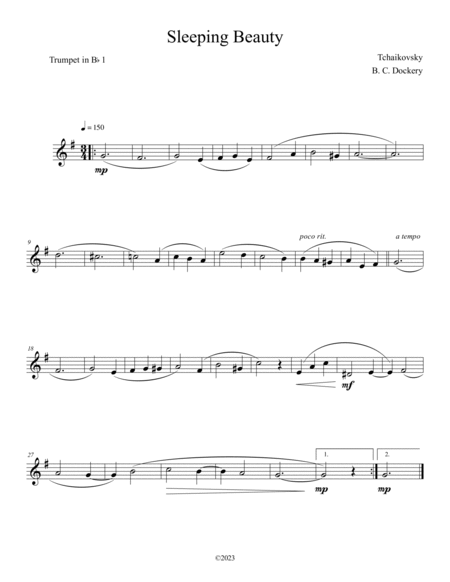 Sleeping Beauty Waltz (Brass Quartet) image number null