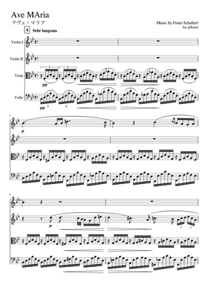 "Ave Maria" (Bdur) strings quartetto