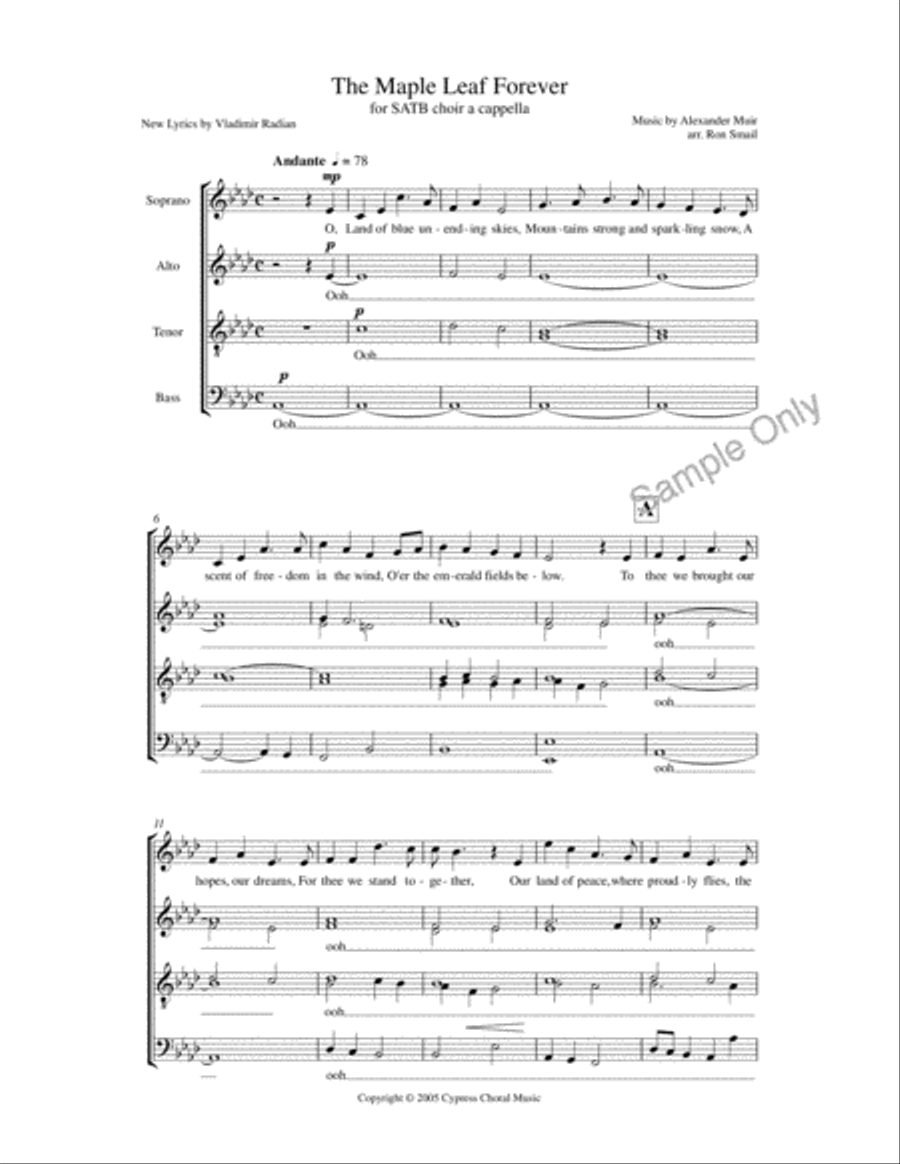 Maple Leaf Forever 4-Part scores gallery preview page 2