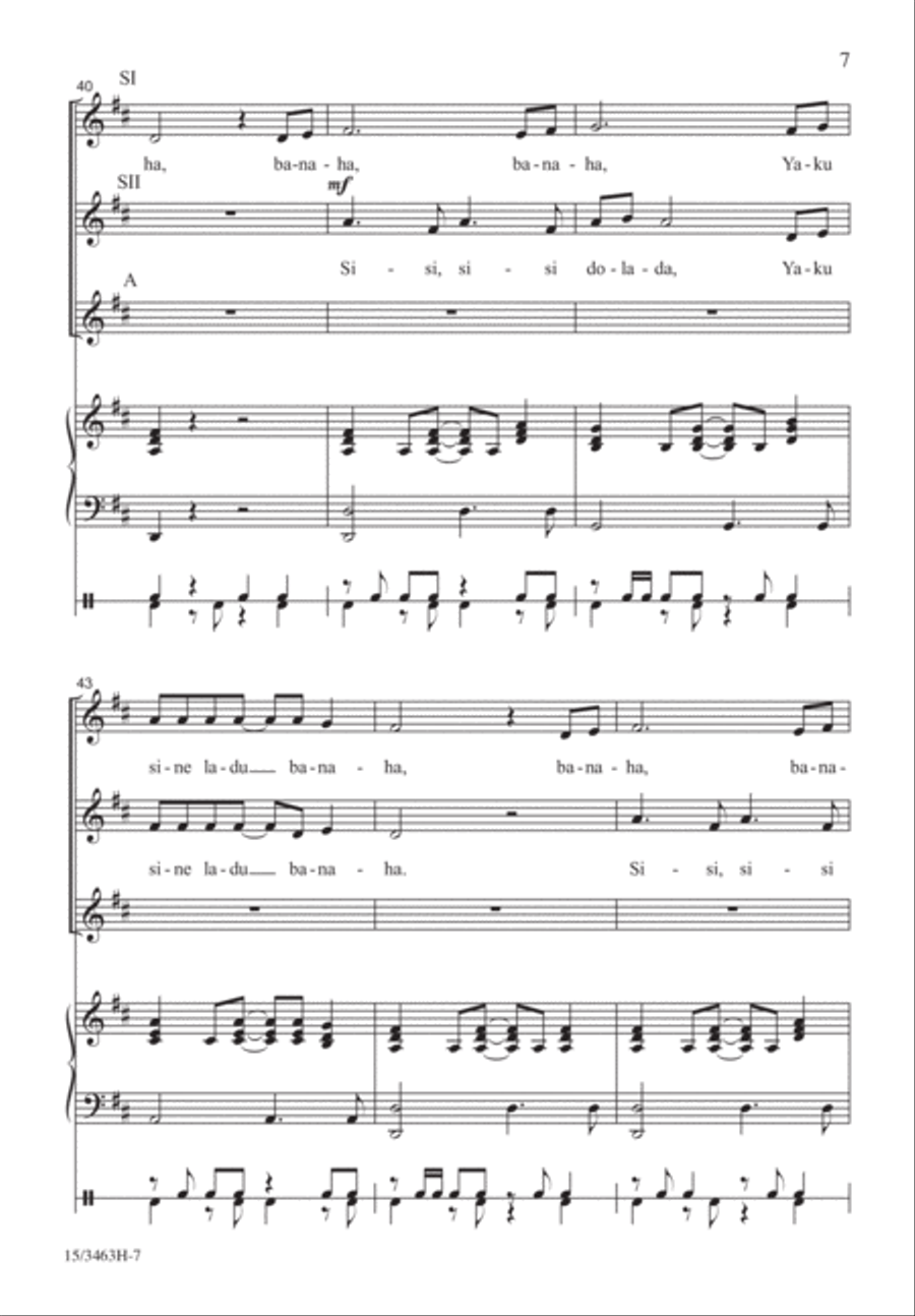 Banaha Banaha SSA scores gallery preview page 6