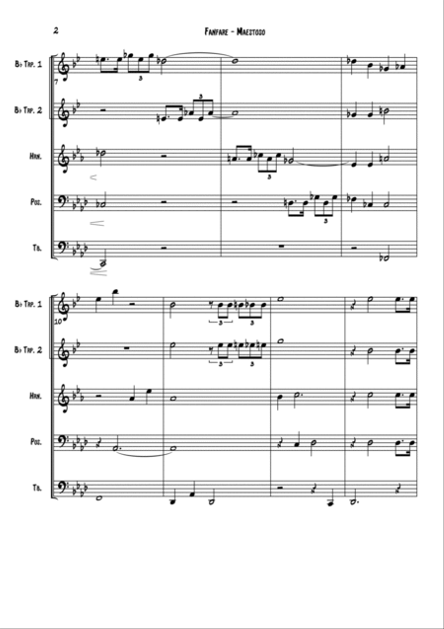 Fanfare Maestoso Fanfare Maestoso Brass Ensemble scores gallery preview page 2