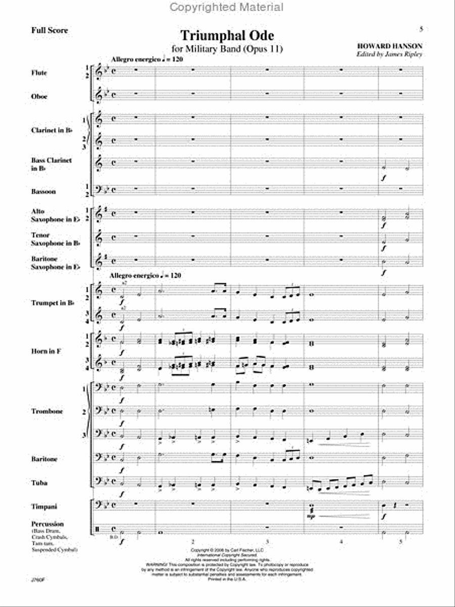 Triumphal Ode Triumphal Ode Concert Band scores gallery preview page 6