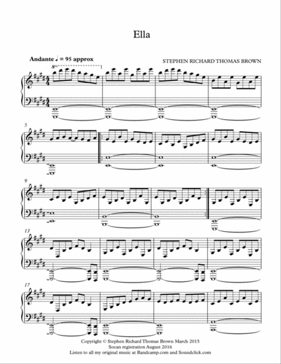 Ella Piano Solo scores gallery preview page 1