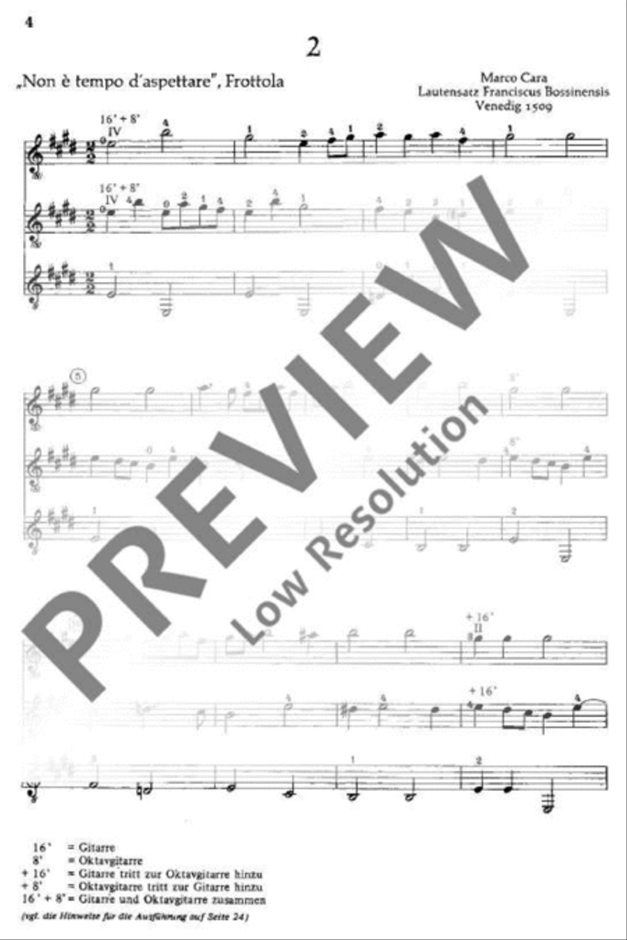 Alte Lautenmusik Guitar Ensemble scores gallery preview page 5