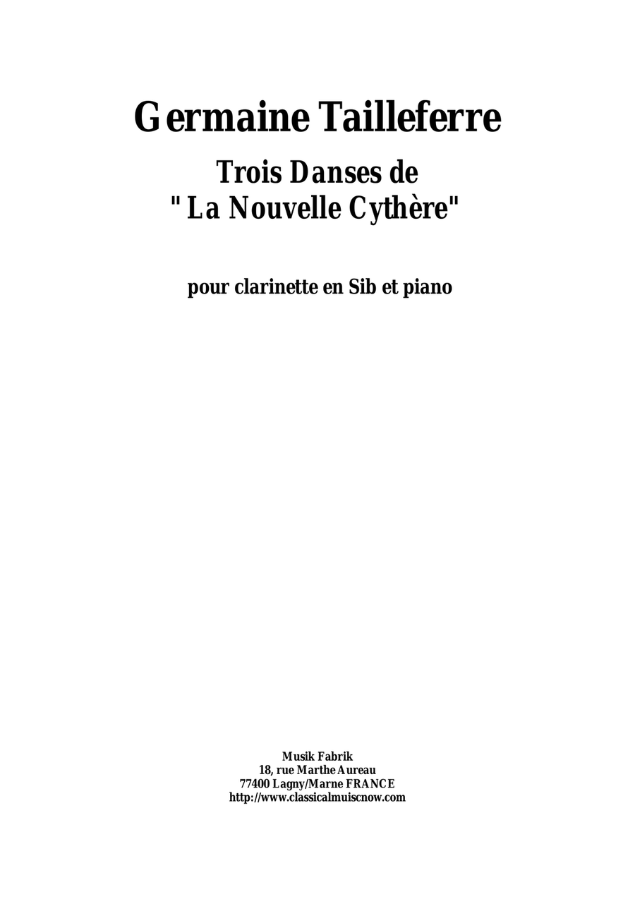 Germaine Tailleferre: Trois Danses de 