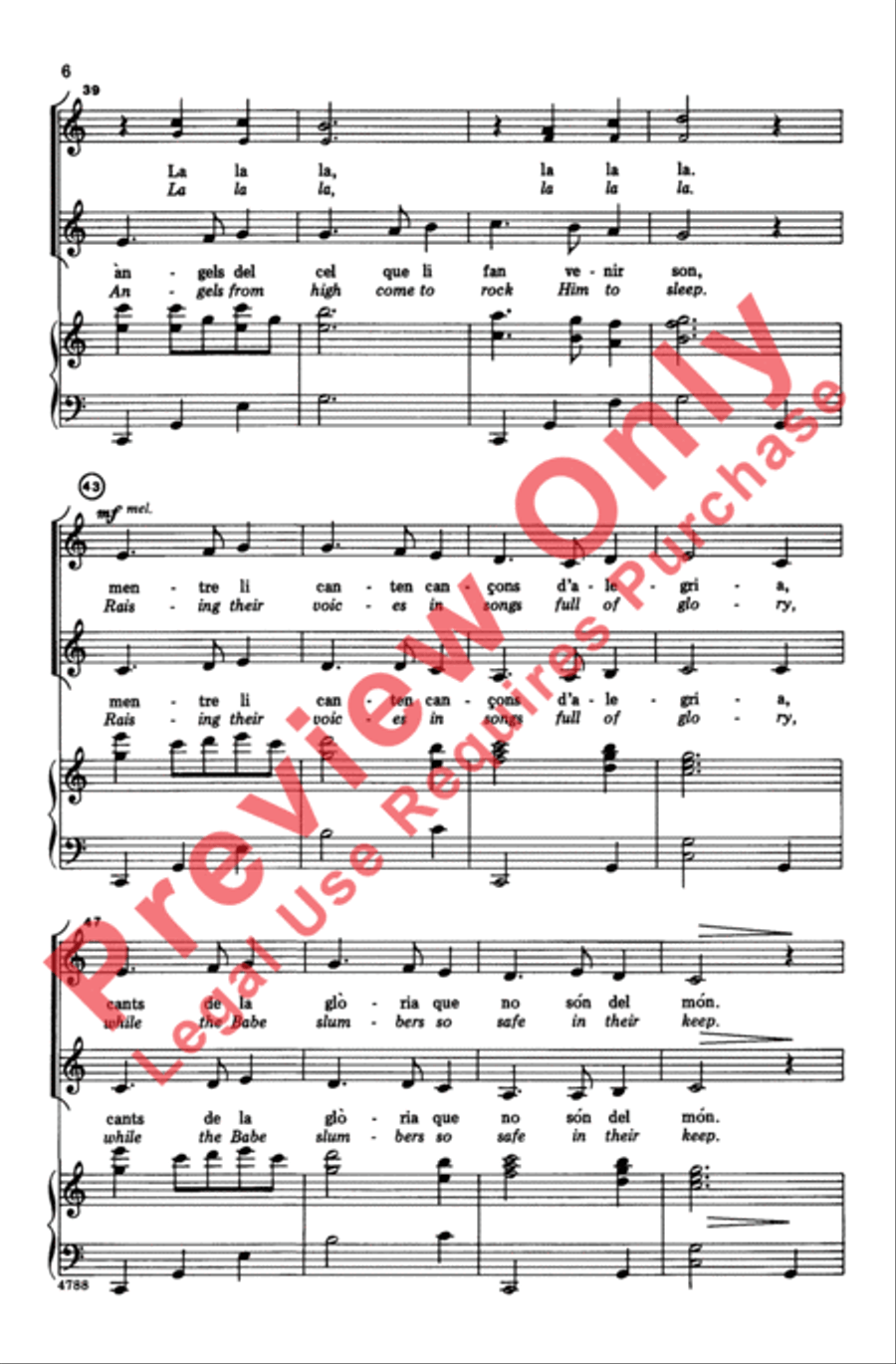 Two Catalan Carols 2-Part scores gallery preview page 6