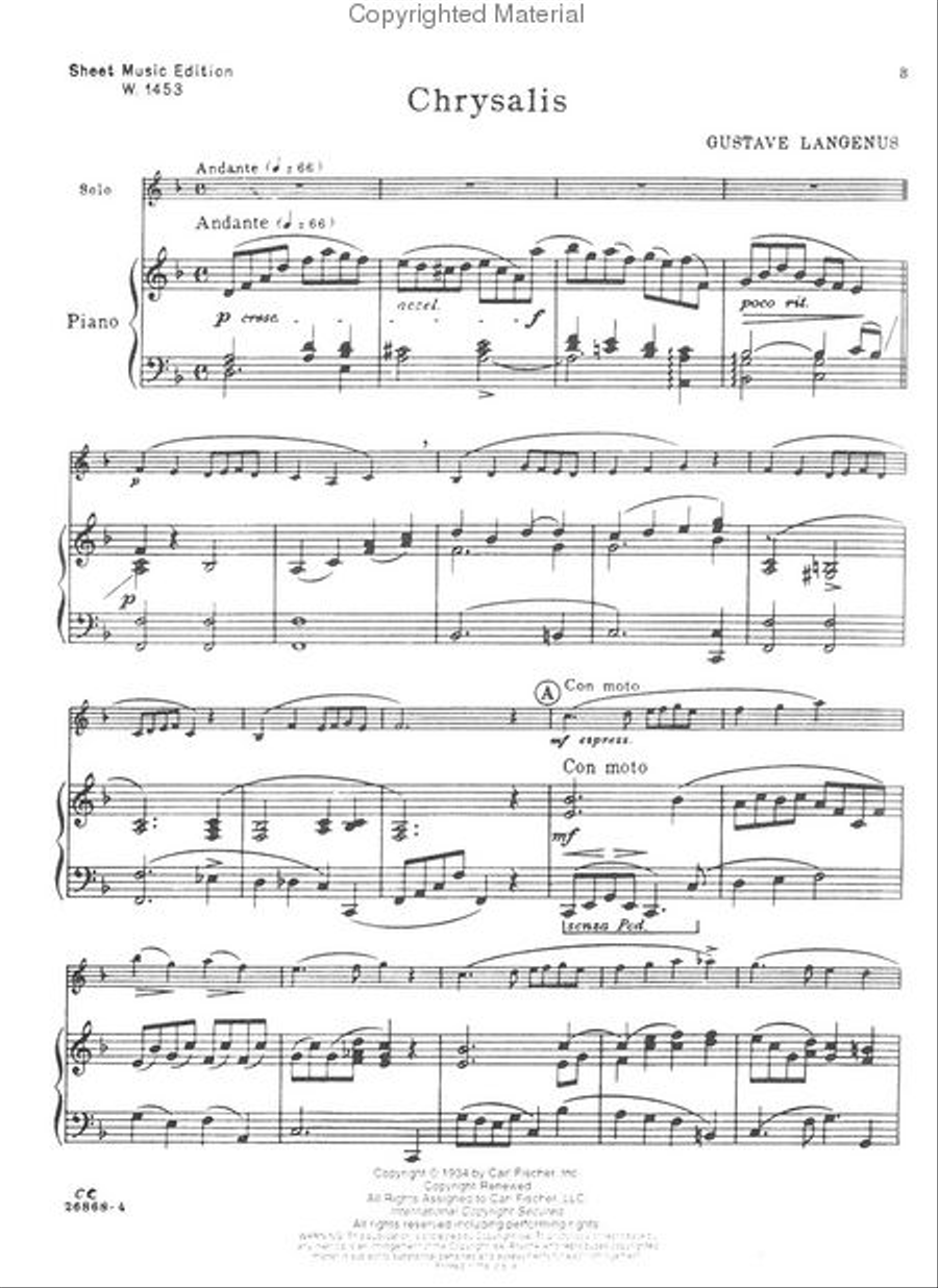 Chrysalis B-Flat Clarinet scores gallery preview page 2