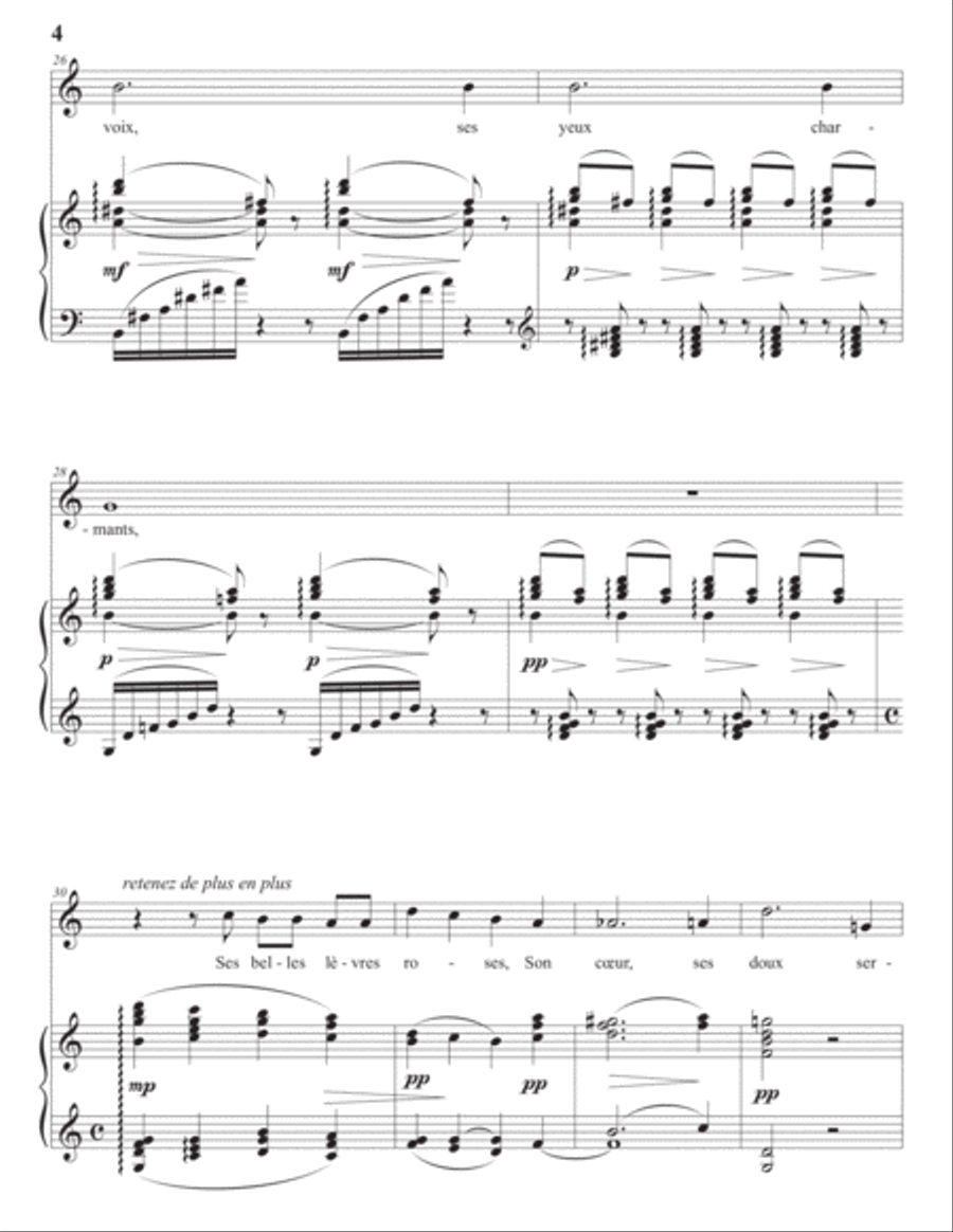 JAËLL: Les petits oiseaux (transposed to C major) Voice scores gallery preview page 5