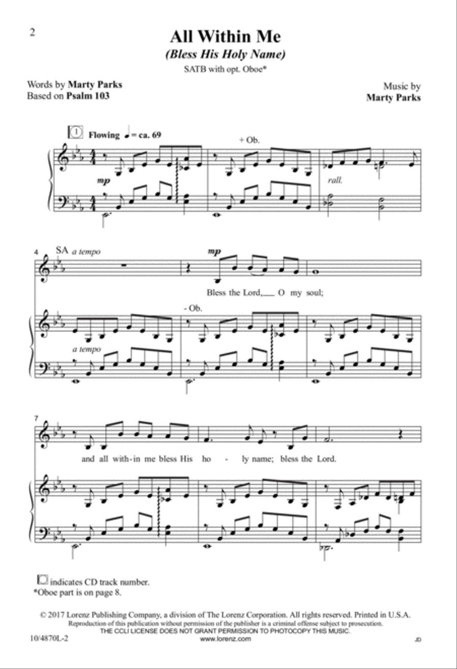 All Within Me 4-Part scores gallery preview page 2